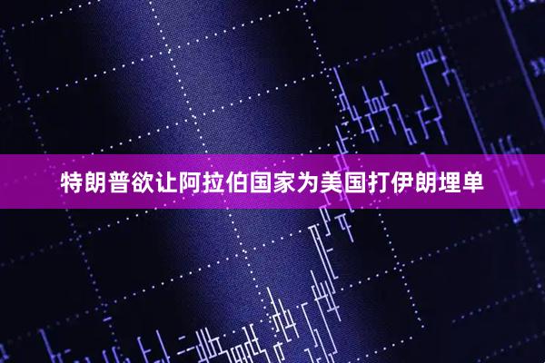 特朗普欲让阿拉伯国家为美国打伊朗埋单
